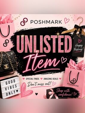 Pink Unlisted Item Promotional Sign